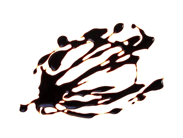 Υγρή σοκολάτα που απομονώνονται σε λευκό φόντο — Φωτογραφία Αρχείου