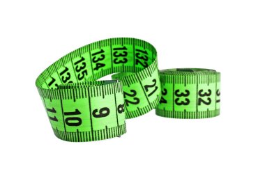 yeşil beyaz zemin üzerine izole bant ölçme