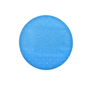 Beyaz zemin üzerinde mavi yuvarlak sıva