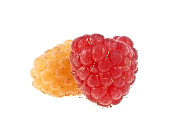 Ripe raspberries isolated on white background — Stock Photo, Image