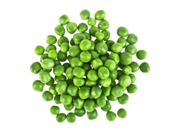 Verse groene erwten geïsoleerd op een witte achtergrond — Stockfoto