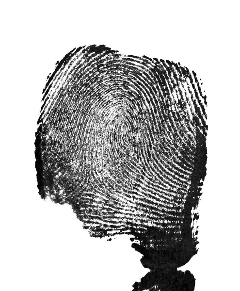 Fingerprint on white background — Stock Photo, Image