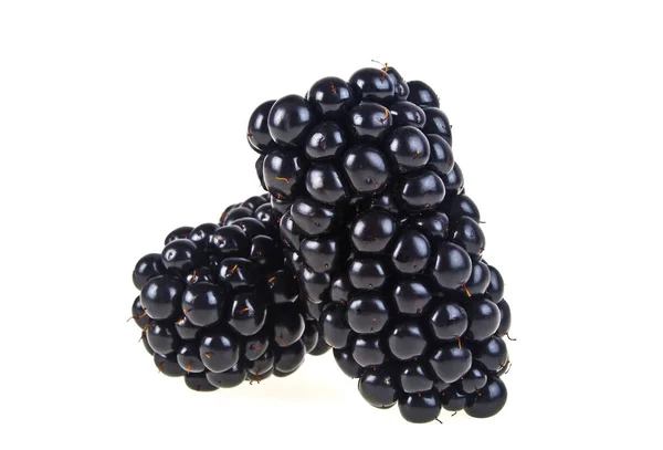 Fresh ripe blackberries isolated on a white background — Stock Photo, Image