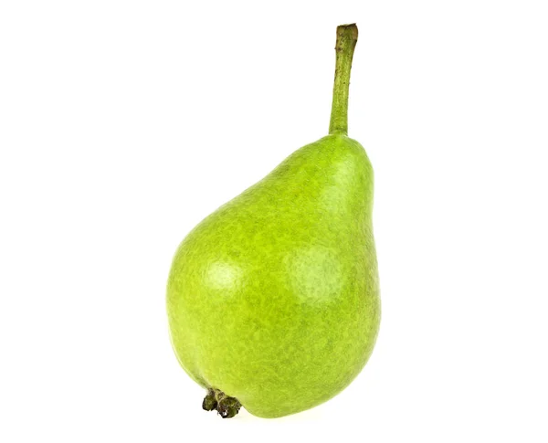Πράσινο αχλάδι απομονωθεί σε λευκό φόντο — Φωτογραφία Αρχείου