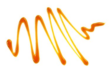 Beyaz arkaplanda karamel izole