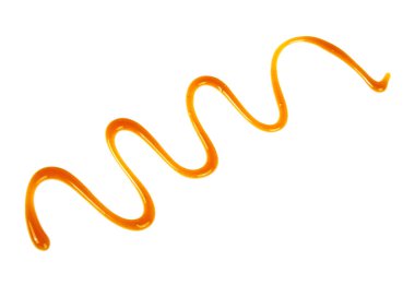 Beyaz arkaplanda karamel izole