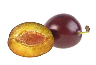 Erik meyve izole beyaz bir arka plan üzerinde