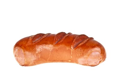 Izgara sosis beyaz arka planda izole