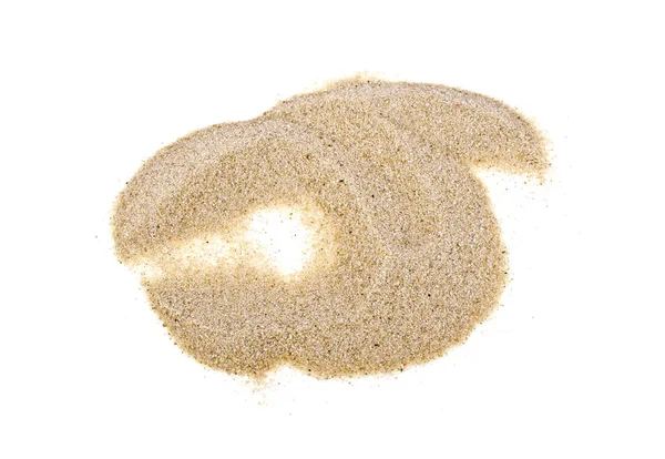 하얀 배경에 떼어 놓은 모래 더미 — 스톡 사진
