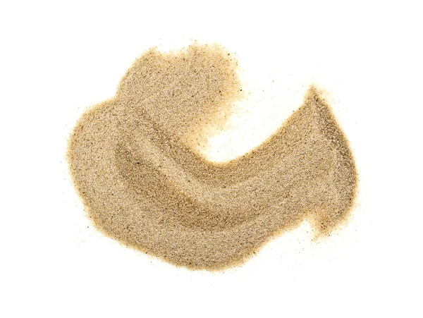 하얀 배경에 떼어 놓은 모래 더미 — 스톡 사진