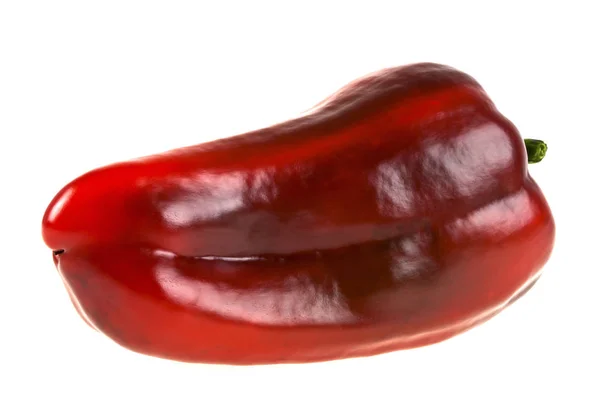 Pimiento rojo aislado sobre fondo blanco — Foto de Stock