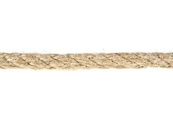 Primo piano di una corda su sfondo bianco — Foto Stock