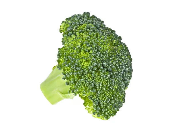 Verse broccoli geïsoleerd op witte achtergrond, close-up — Stockfoto