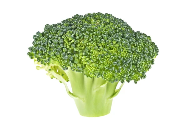 Verse broccoli geïsoleerd op witte achtergrond, close-up — Stockfoto