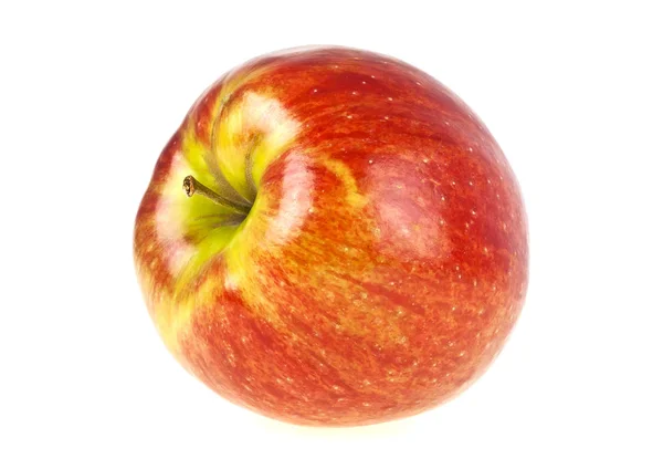 Manzana roja aislada sobre un fondo blanco — Foto de Stock