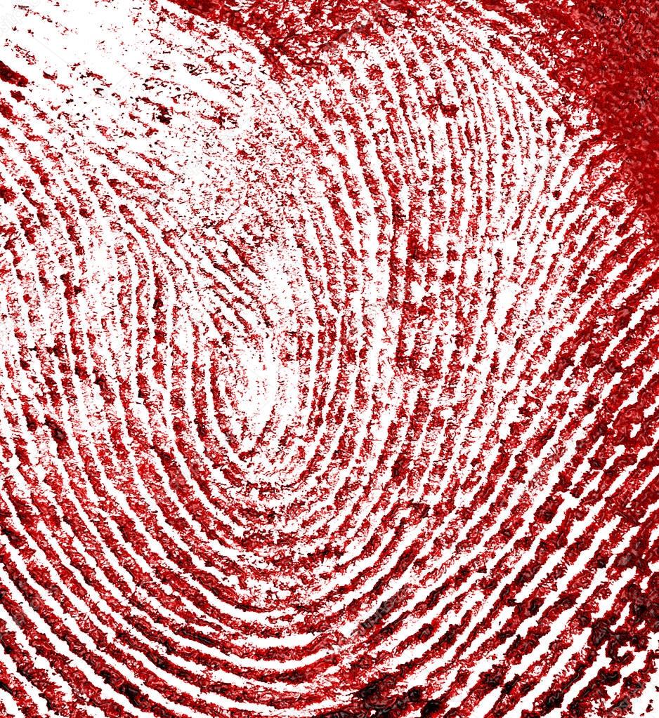 Red fingerprint as background