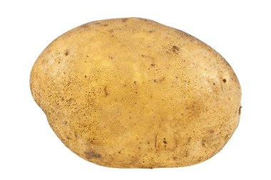 Beyaz arka planda patates