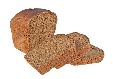 Beyaz arka plan üzerinde izole lezzetli çavdar ekmeği