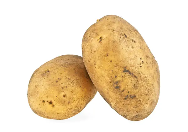 Syrové brambory izolované na bílém pozadí — Stock fotografie