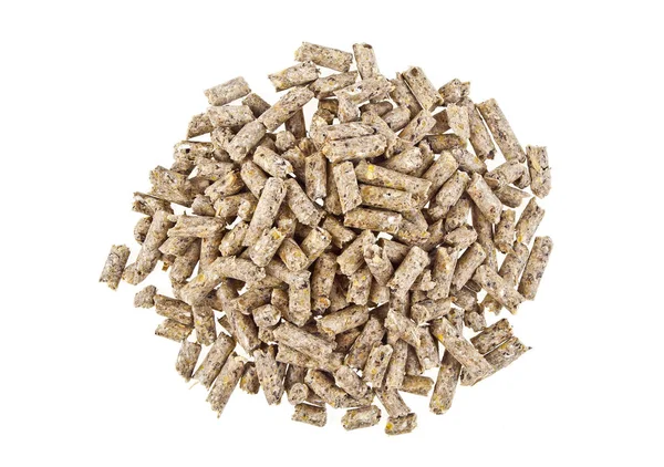 Granulowanych i stopkowy izolowany na białym tle, wheatfeed p — Zdjęcie stockowe