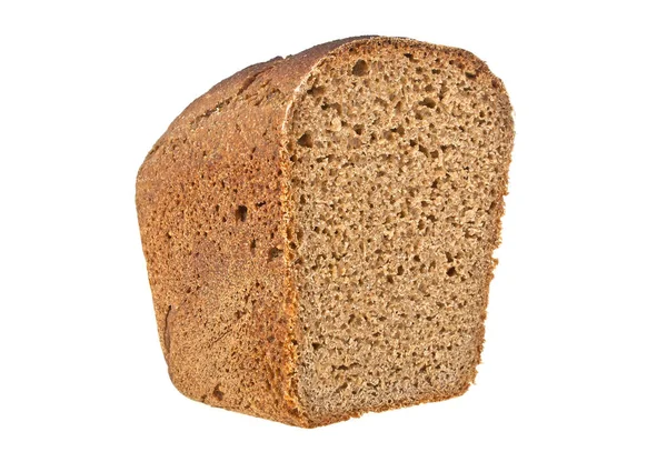 Delicioso pão de centeio isolado no fundo branco — Fotografia de Stock