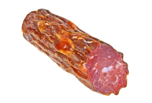 Salsiccia fresca isolata su sfondo bianco — Foto Stock