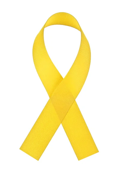 Amarelo apoiar as tropas fita isolada em fundo branco — Fotografia de Stock