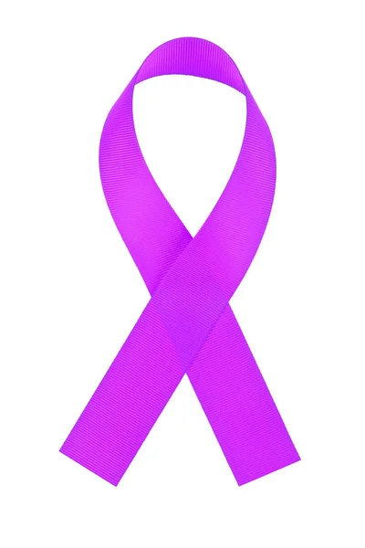 Violet awareness ribbon isolerad på en vit bakgrund — Stockfoto