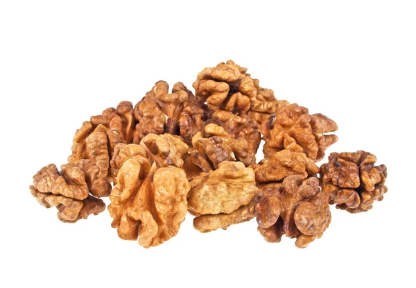 Nueces aisladas sobre fondo blanco — Foto de Stock