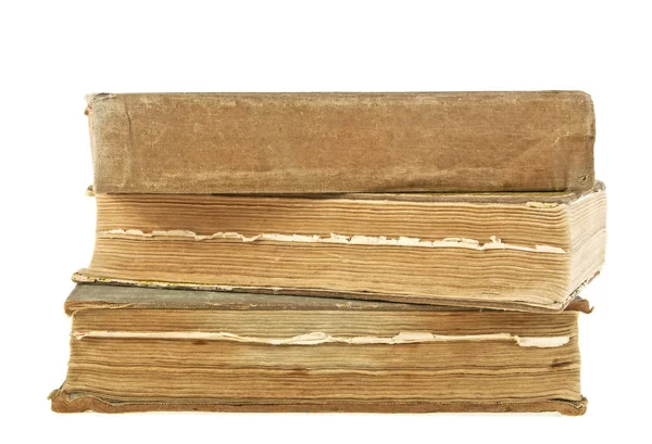 Στοίβα παλαιών βιβλίων που απομονώνονται σε λευκό φόντο — Φωτογραφία Αρχείου