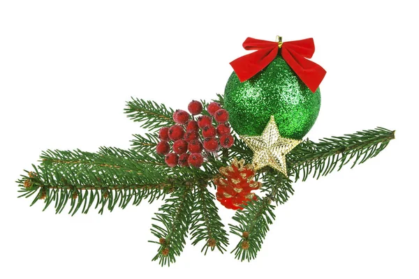 Christmas decorations on a white background — Stock Photo, Image