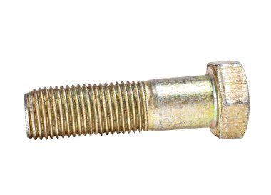 Beyaz bir arka plan üzerinde izole cıvata