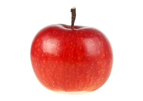 Červené jablko izolované na bílém pozadí — Stock fotografie
