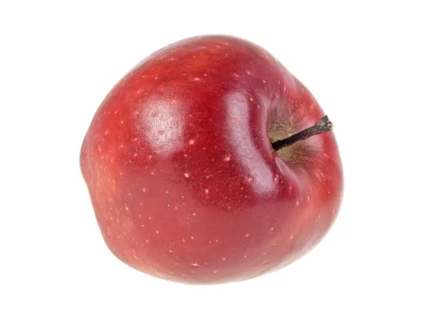 Manzana roja aislada sobre un fondo blanco —  Fotos de Stock