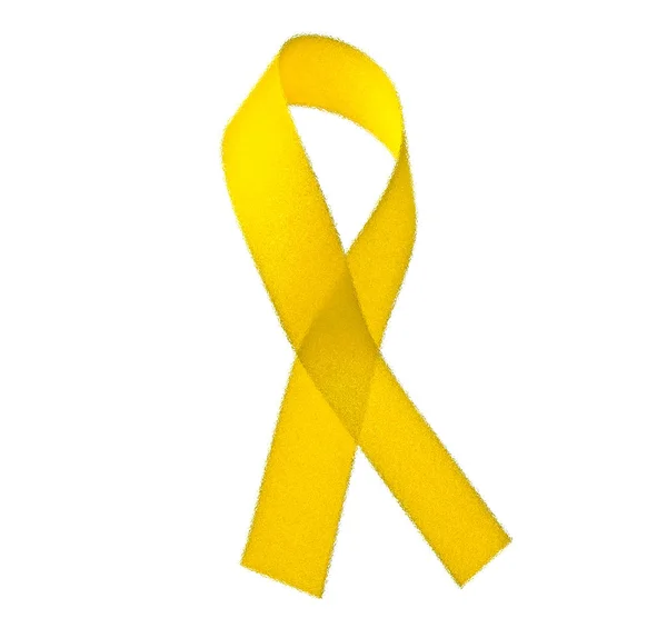 Amarelo apoiar as tropas fita isolada em fundo branco — Fotografia de Stock