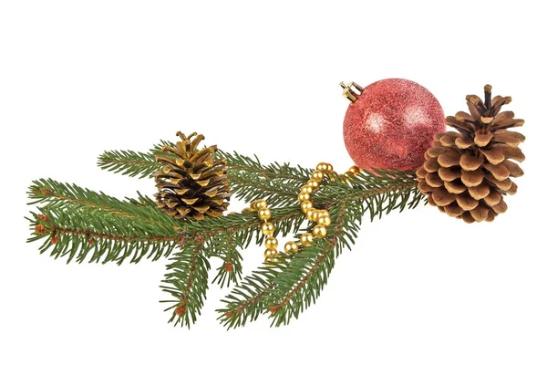 Christmas decorations on a white background — Stock Photo, Image