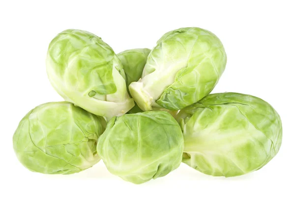 Group of brussel sprouts isolated on a white background Royalty Free Stock Photos