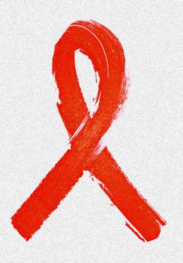 Soyut AIDS bilinçlendirme kırmızı şerit