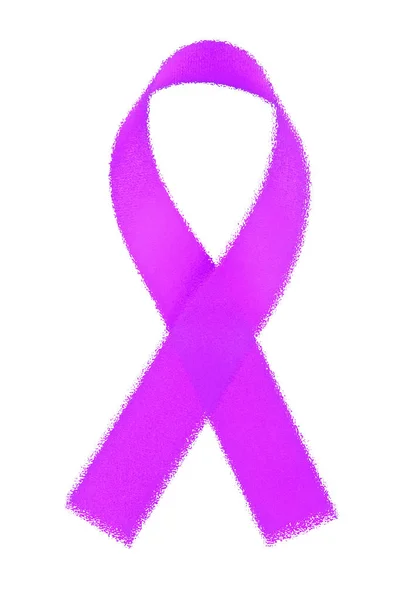 Fita de consciência violeta isolada em um fundo branco — Fotografia de Stock