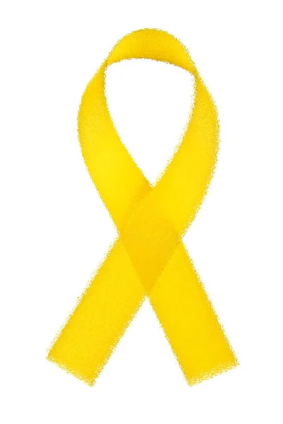 Жовта підтримка армійська стрічка ізольована на білому тлі — стокове фото