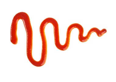 Beyaz bir arka plan domates ketçap