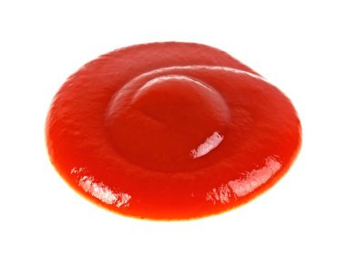 Beyaz bir arka plan domates ketçap