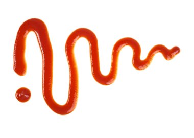 Beyaz bir arka plan domates ketçap