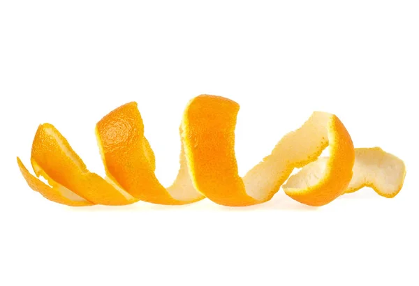 Δέρμα πορτοκαλί απομονωθεί σε λευκό φόντο — Φωτογραφία Αρχείου