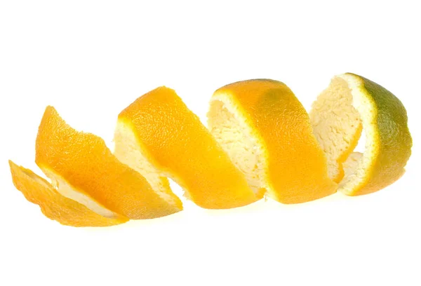Шкіра апельсина ізольована на білому тлі — стокове фото