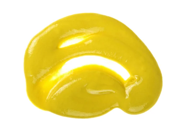 Molho de mostarda em um fundo branco — Fotografia de Stock