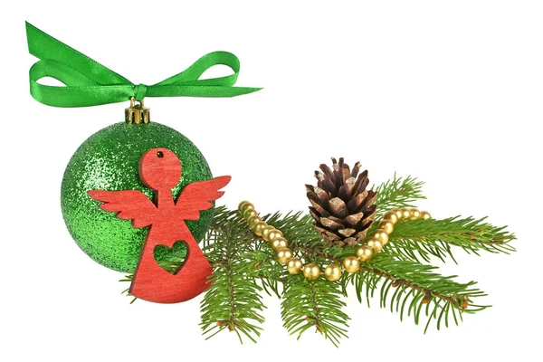 Christmas decorations on a white background — Stock Photo, Image