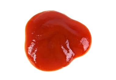 Beyaz bir arka plan üzerinde izole domates ketçap
