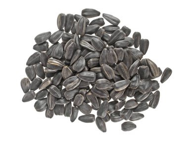 Ayçiçeği tohumu beyaz zemin üzerine izole kapatmak