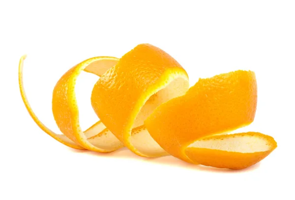 Δέρμα πορτοκαλί απομονωθεί σε λευκό φόντο — Φωτογραφία Αρχείου